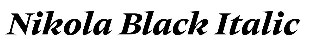 Nikola Black Italic